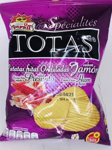 BATATAS FRITAS (Totas Ondulas Presunto) 30Grs x 24 UNIDADES