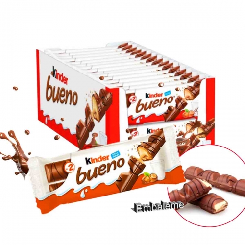 CHOCOLATE KINDER BUENO CHOCOLATE / WHITE - CAIXA 30 UNIDADES